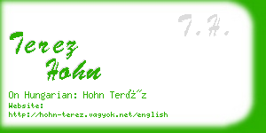 terez hohn business card